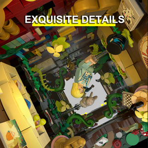 Kit Wonderland Reflection Book Nook in Plastica ABS, Set di Costruzioni Assemblabili, Kit Casa delle Bambole con Luce - Product Image 3