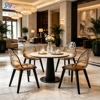 Chaise de bar moderne en résine transparente de luxe, meubles artisanaux pour les espaces commerciaux, les hôtels, les salles à manger, les salons