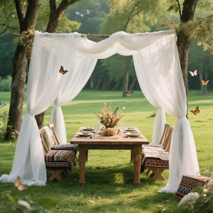 <span class=keywords><strong>ม่าน</strong></span>โปร่งแสงแบบยุโรปสำหรับตกแต่ง<span class=keywords><strong>ฉาก</strong></span>งานแต่งงาน ปรับแต่งได้ ใช้ตกแต่งหลังเก้าอี้ ตกแต่งเพดานงานปาร์ตี้ - Product Image 3
