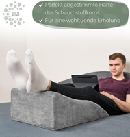 Hochdichtes Schaumstoff-Beinauflagekissen Ergonomisches Design Stützposition Beinkissen zum Schlafen Ischias-Entlastung Waschbarer Bezug
