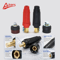 Connecteur rapide noir pour machine à souder DKJ-16 DKJ-35 -50 -70, connecteur de câble rouge 1 paire pour machine MIG MAG DKJ-95