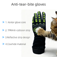 Nouveau produit en vente chaude, anti-morsure de serpent, anti-déchirure animale, résistant aux chocs en TPR, gants de protection mécanique en Kevlar de haute qualité