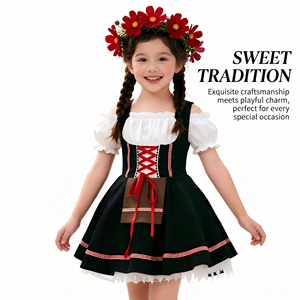 Robe traditionnelle bavaroise <span class=keywords><strong>pour</strong></span> <span class=keywords><strong>adultes</strong></span>, style princesse, costume inspiré <span class=keywords><strong>de</strong></span> l'Oktoberfest, tenue <span class=keywords><strong>de</strong></span> scène <span class=keywords><strong>pour</strong></span> filles, déguisement d'Halloween, fête cosplay - Product Image 1