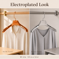 Vertragslieferung: Elegante Metallbeschichtete ABS-Kleiderbügel mit Goldüberzug und 360-Grad-Drehhaken im Rotteppich-Look