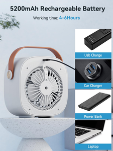 Portable Personal Mini Evaporative Air <b>Cooler</b> with 3 Speeds for Outdoor Car RV Garage & Hotel Use - Product Image 5