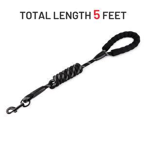 Lussuoso guinzaglio per animali in Nylon intrecciato da 5 piedi con comoda impugnatura imbottita in poliestere con tracciamento riflettente per cani da arrampicata - Product Image 6