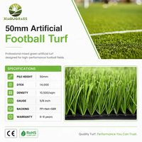 Gazon artificiel XIAOU 2026 pour terrains de football, tapis de gazon de 50 mm pour sols extérieurs, tapis de football de haute qualité