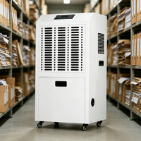 Déshumidificateur industriel professionnel sur pied 130L/J pour entrepôt, système de contrôle d'humidité, machine de séchage d'air, qualité supérieure