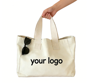 Bolsa de Lona Verde Extra Grande con Asa Resistente Personalizada, Bolsa de Playa de Algodón con Logotipo - Product Image 4