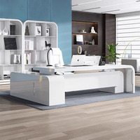Bureau d'ordinateur de bureau moderne, magnifique forme Durable, vente en gros, blanc
