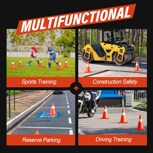 CITICITY - Conos de Seguridad de 18 Pulgadas, Paquete de 6, con Asa, Color Naranja, con Cuello Reflectante, para Estacionamiento - Product Image 6