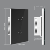 1/2/3/4 Gang USW8821G dekorasi liburan terbaik pengendali jarak jauh tiang tunggal 15 amp smart wifi lampu led saklar sentuh