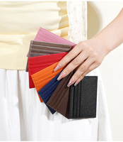 Porte-cartes pour femme Baellerry, nouveau modèle, design minimaliste fin en cuir PU