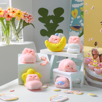 Mini figurine de jardin 3D pour enfants, mignon, motif étoile lune et nuage, oreiller, cochon endormi, animaux, sac aveugle, capsule, petits jouets en résine