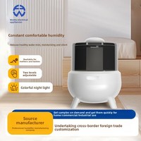 Humidificateur à ultrasons à commande tactile en plastique de 2 L pour hôtel et usage domestique, 28 W, sur table/portable