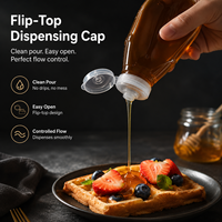 Bouchons de distribution transparents à clapet, anti-fuite, de remplacement, réutilisables, anti-déversement pour bouteilles, pour le stockage et l'utilisation en cuisine (vente en gros)