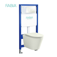 Cadre de support de toilette suspendu au mur et réservoir de toilette certifié CE avec cadre en métal simple