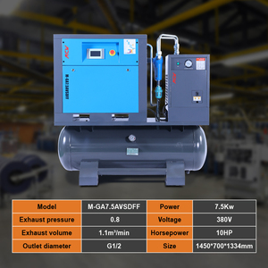 เครื่องสกรูอัดอากาศคุณภาพสูง 7.5KW/10HP แบบเงียบ VSD ออลอินวัน สำหรับเครื่องจักรอุตสาหกรรม - Product Image 3