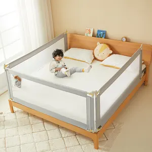 Chocchick barreras cama inflables nios Soporte para el hogar Cama para niños ajustable Bedrail Guard cerca de seguridad para bebés con protectores