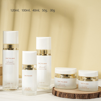 Ensemble de flacons en verre pour soins de la peau de luxe avancés, flacon en verre pour cosmétiques de luxe haut de gamme personnalisé en petite série avec marque déposée