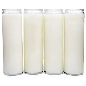 Factory 7 Days Spiritual Candles Paraffin Wax Jar Candles 8 Inch For Blessing Ritual Religious Candle