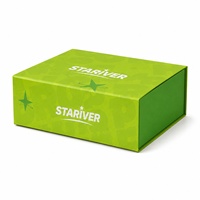 Boîte magnétique rigide pliable vert citron personnalisée pour kit cosmétique naturel et emballage cadeau d'anniversaire