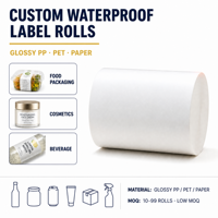 Rouleau d'étiquettes thermiques personnalisées à triple protection, résistantes à l'eau et à l'huile, autocollantes, pour l'impression de codes-barres logistiques