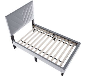 Lit double moderne réglable et confortable avec revêtement en velours - Product Image 6