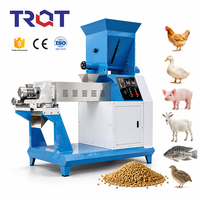 Machine extrudeuse automatique de nourriture pour poissons TRQT, qualité garantie, 300 kg/h, moulin à granulés en acier au carbone, tension 380 V