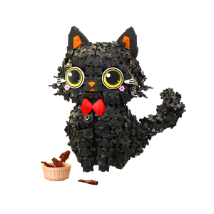 ZHEGAO Puzzle Educacional e Construção Modelo Brinquedo 662036 Black Flower <span class=keywords><strong>Cat</strong></span> <span class=keywords><strong>Building</strong></span> <span class=keywords><strong>Blocks</strong></span> - Product Image 3