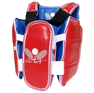 Protection corporelle classique réversible pour arts martiaux - Bouclier de poitrine robuste pour Taekwondo et Karaté avec protection dorsale - Product Image 1