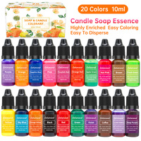 Offres Spéciales 20 couleurs 10ml Essence à haute concentration Pigments de cire de soja colorant liquide colorant de couleur de bougie