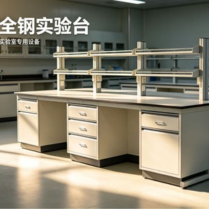 Stainless Steel Laboratory Workbench With Reagent Rack <b>6</b> <b>Drawers</b> Industrial Design For School Lab Use - Product Image 2