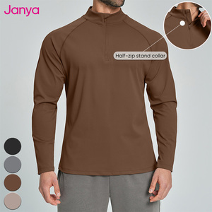 <span class=keywords><strong>Felpa</strong></span> a Maniche Lunghe Janya per <span class=keywords><strong>Uomo</strong></span> con Logo Personalizzato, Sportiva, Traspirante, Monocolore, con Collo Alto e <span class=keywords><strong>Mezza</strong></span> <span class=keywords><strong>Zip</strong></span> - Product Image 1