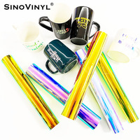SINOVINYL-gráfico de arco iris cromado, vinilo colorido de corte artesanal, venta al por mayor