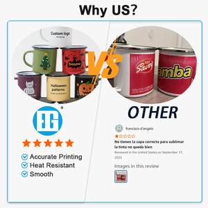 <span class=keywords><strong>Mug</strong></span> en émail <span class=keywords><strong>personnalisé</strong></span> entièrement imprimé, design par sublimation aux couleurs vives, <span class=keywords><strong>photo</strong></span> personnalisée, grande surface d'impression, <span class=keywords><strong>mug</strong></span> en émail - Product Image 2