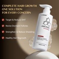 Shampoo, après-shampoing et sérum pour la repousse des cheveux avec 5% d'actifs et des bloqueurs naturels du DHT, traitement complet pour les cheveux clairsemés et la perte de cheveux