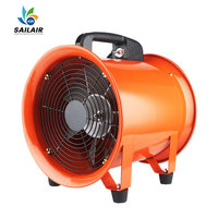 Ventilateur axial industriel électrique à lame en fonte 220V/380V, portable, avec conduit flexible