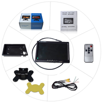 Moniteur de voiture HD TFT LCD 7 pouces 12V-24V avec écran partagé, caméra de recul multilingue et vision arrière pour divertissement des passagers arrière