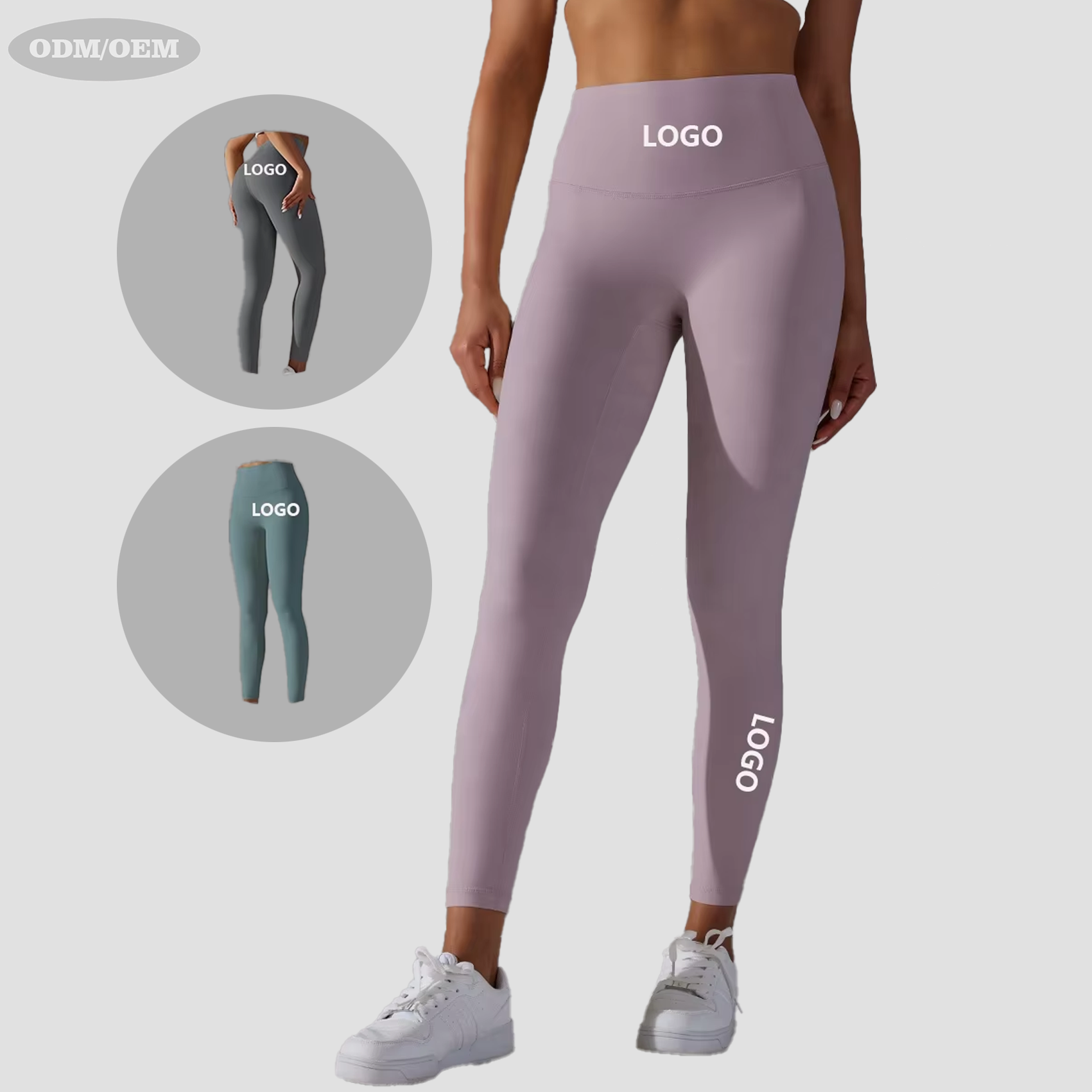 Custom High Waist Seamless Yoga Leggings Plus Size Nylon Spandex