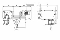 Palans électriques de construction NUCLEON 10 tonnes à câble métallique européen, crochet de levage à câble, petit palan électrique standard européen