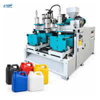 Machine de moulage par extrusion-soufflage pour bidons industriels en PEHD de 5 L, destinée à la fabrication de bidons de lubrifiant, de produits chimiques et de bouteilles en plastique