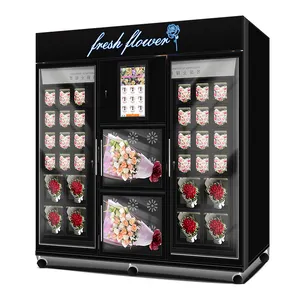12-lattice smart locker flower vending machine with cooling system