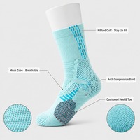 Chaussettes de sport respirantes en maille avec soutien de la voûte plantaire pour hommes, idéales pour le basketball, l'entraînement et la compétition