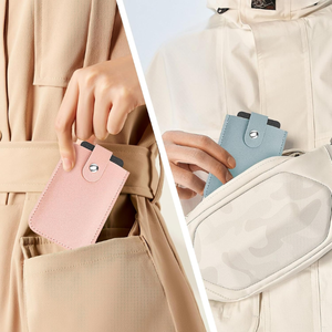 Tarjetero de cuero compacto para mujer, cartera con función RFID, bolsa de <span class=keywords><strong>dinero</strong></span>, estuche de viaje de negocios clásico, longitud corta - Product Image 6