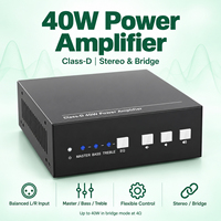 Mini 40W D Sınıfı Güç Amplifikatörü Dengeli Ses Girişi Stereo Köprü Çıkışı EQ Ayarı RS232 TCP/IP IR Kontrolü Dijital Ses Amplifikatörü