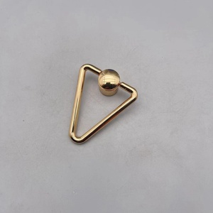 Popular Zinc Modern Ling Shaped Pendant Free Holes Chrome <strong>Gold</strong> Handles Furniture Handle Chair Back Trim Ring - Product Image 5