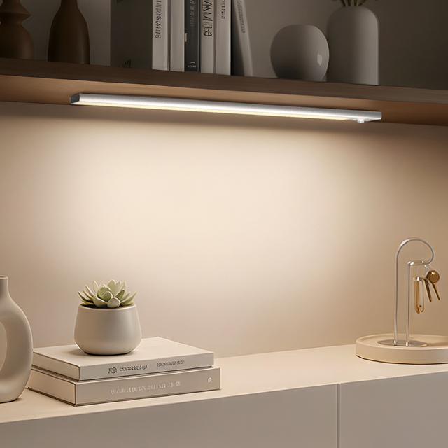 PIR Wireless Magnetic LED Motion Sensor Light Rechargeable Dimmable Under Cabinet Light for Wardrobe Closet Kitchen Bedroom