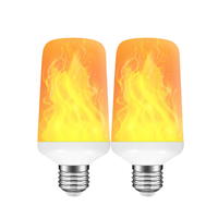 Bombilla LED con Efecto de Llama, con Sensor de Gravedad, 3 Modos de Iluminación Intermitente, 7W, E27, E26, B22, Cuerpo de Aluminio, Llama Simulada