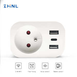ZHNL <span class=keywords><strong>Adattatore</strong></span> Elettrico 3-in-1 EU USB 16A da Parete con Protezione, Convertitore EU Schuko <span class=keywords><strong>e</strong></span> <span class=keywords><strong>Presa</strong></span> <span class=keywords><strong>Tipo</strong></span> <span class=keywords><strong>E</strong></span> con 1 Porta USB - Product Image 3
